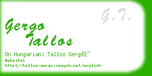 gergo tallos business card